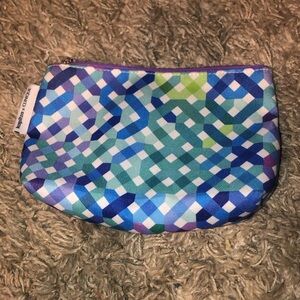 New! Clinique x Kapitza makeup cosmetic medium sz bag w/ zipper close top